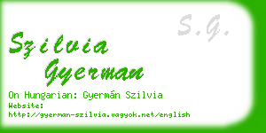 szilvia gyerman business card