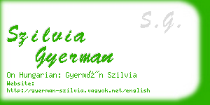 szilvia gyerman business card